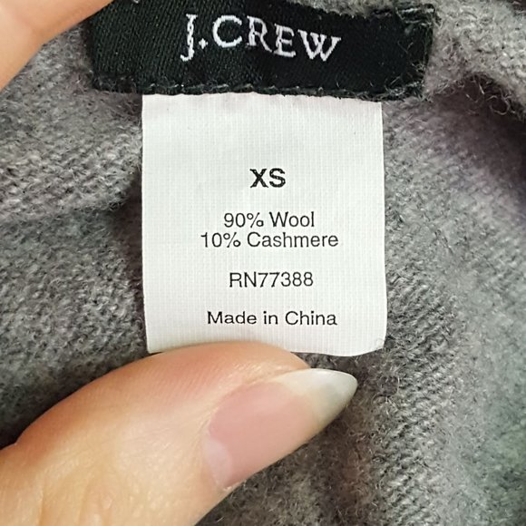 J. Crew Blue & Gray Plaid Checkered Wool Cardigan - Picture 3 of 3